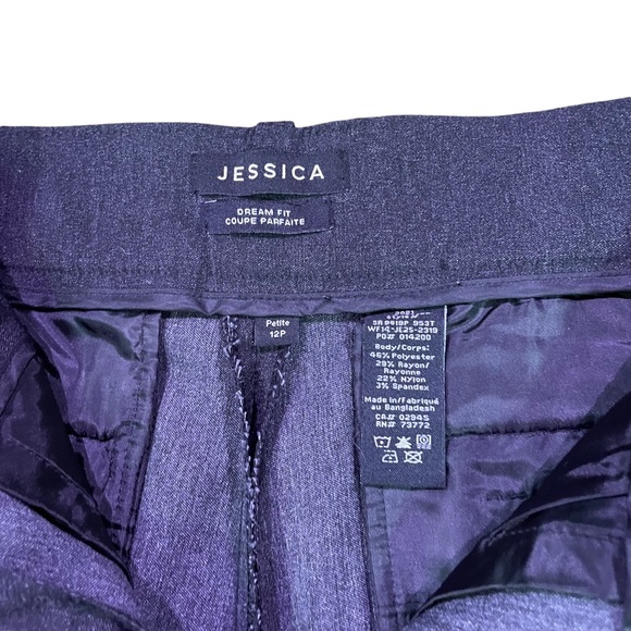 JESSICA DREAM FIT DARK CHARCOAL GREY PANTS PETITE 12P - Picture 4 of 8